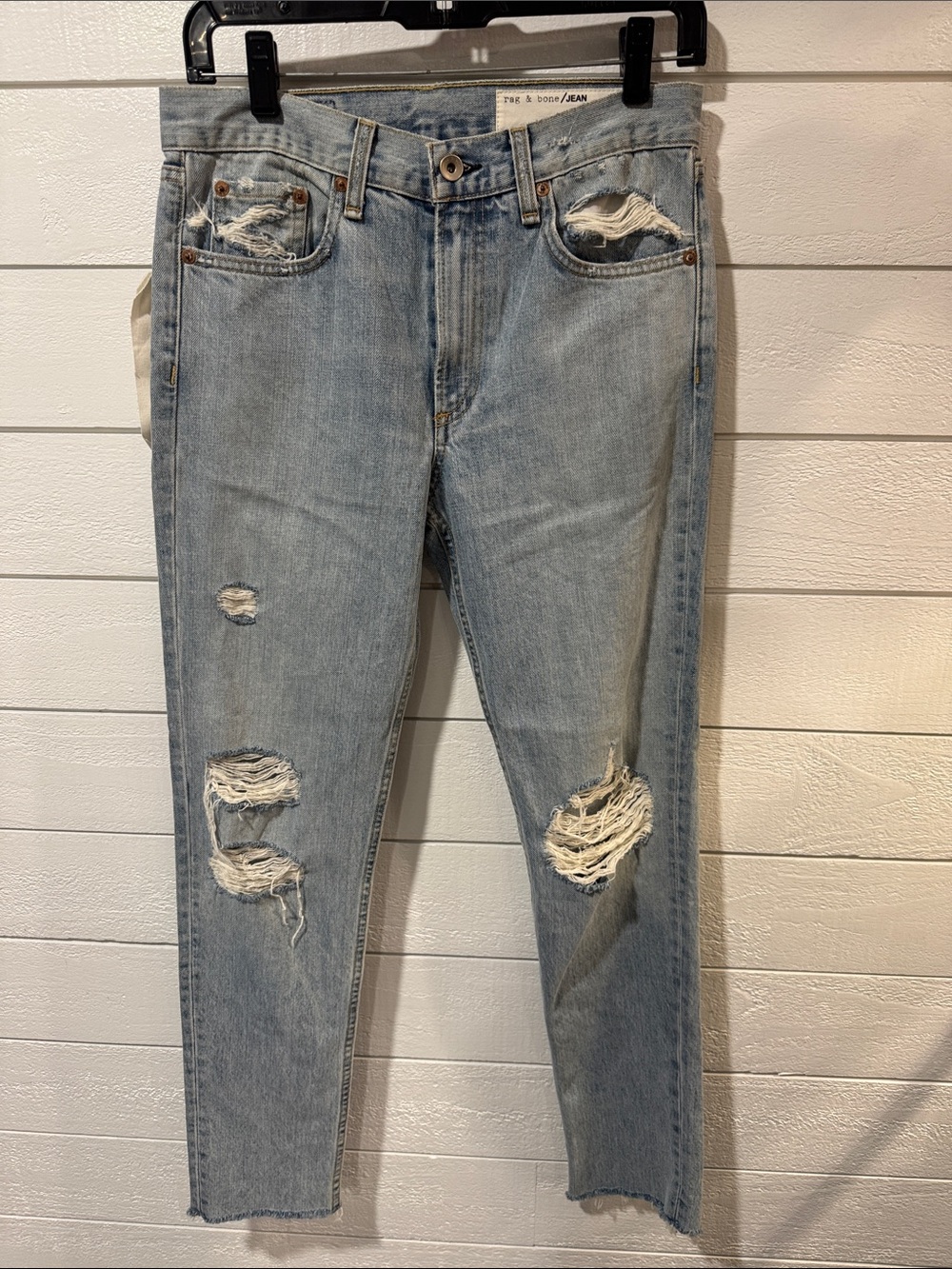 NWT Rag & Bone Light Blue Distressed Women’s Jeans- 25